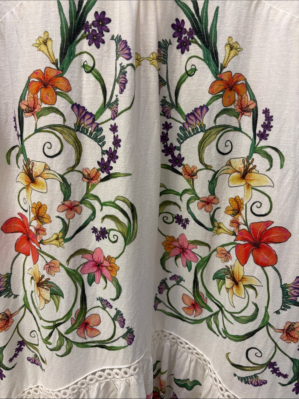 Farm Rio x Anthropologie Cutout Floral Maxi Dress Size M - Picture 8 of 16